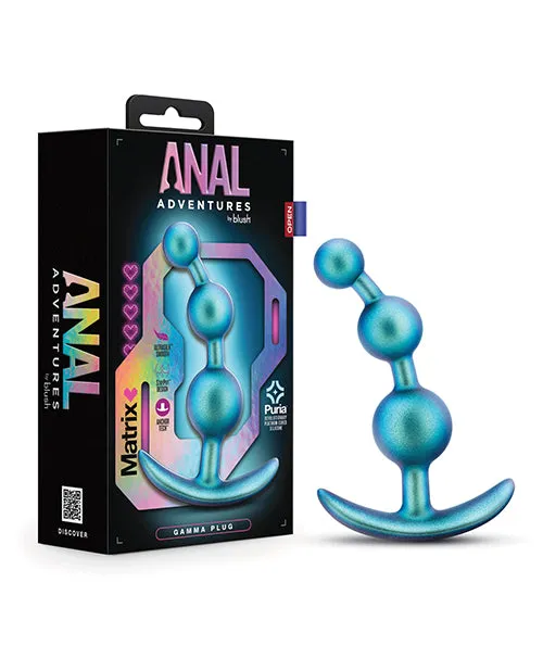 Anal Blush Novelties Blush Anal Adventures Matrix Gamma Plug Teal