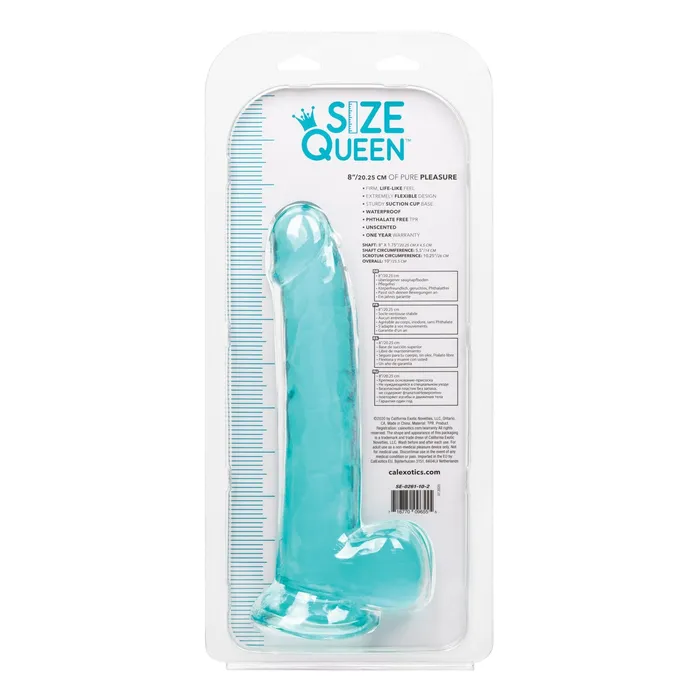 Anal CalExotics Size Queen 8 Inch Blue