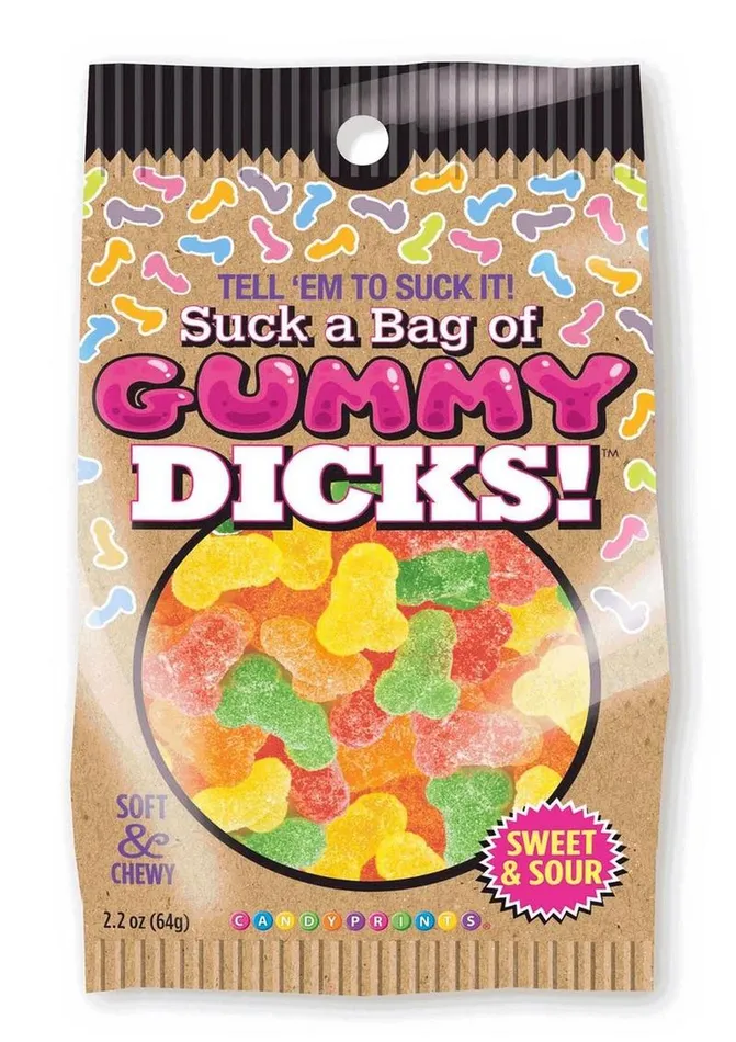 Anal Candyprints Candy Candyprints Suck A Bag Of Gummy Dicks 4oz Assorted Flavors