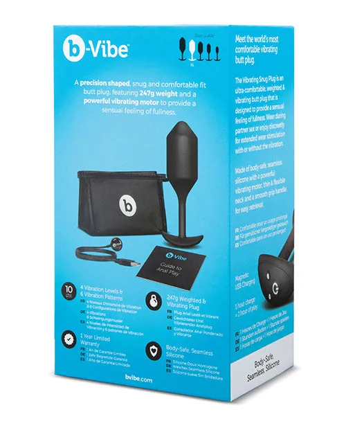 Anal Cotr INC BVibe Vibrating Weighted Snug Plug XL 247 g Black