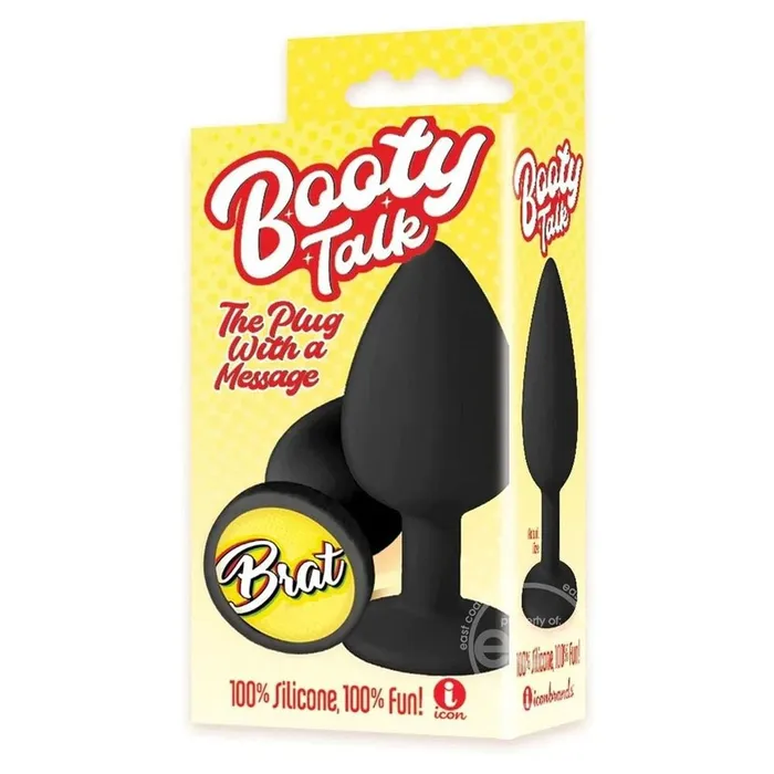 Anal Icon Brands The 9s Booty Talk Brat Black Butt Plug