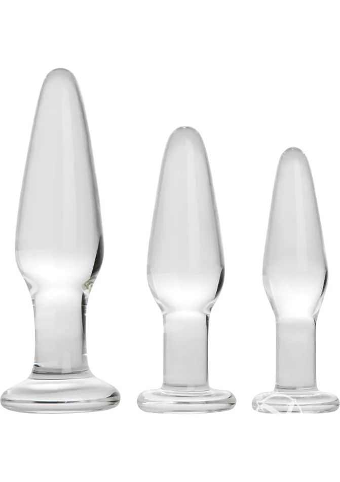 Anal Prisms Dosha 3 Piece Glass Plug Kit Prisms