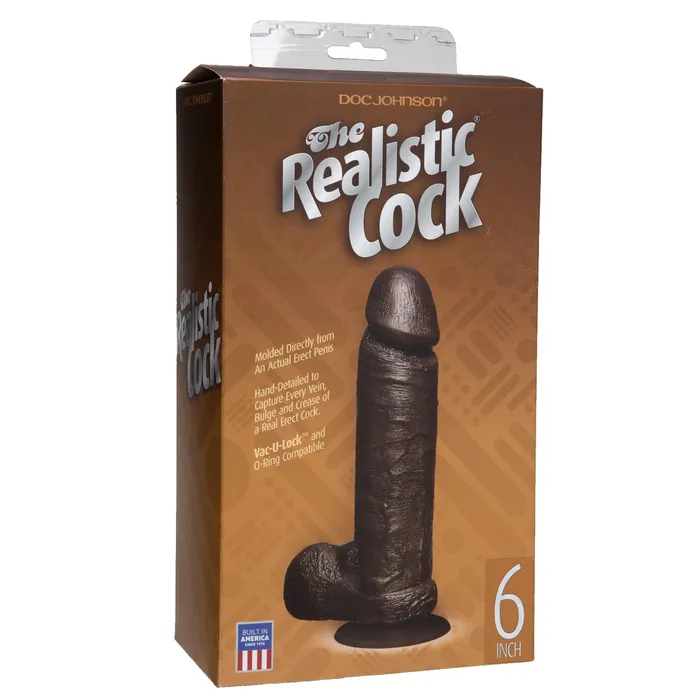 Anal Realistic Cocks Realistic Cock 6 inch Black