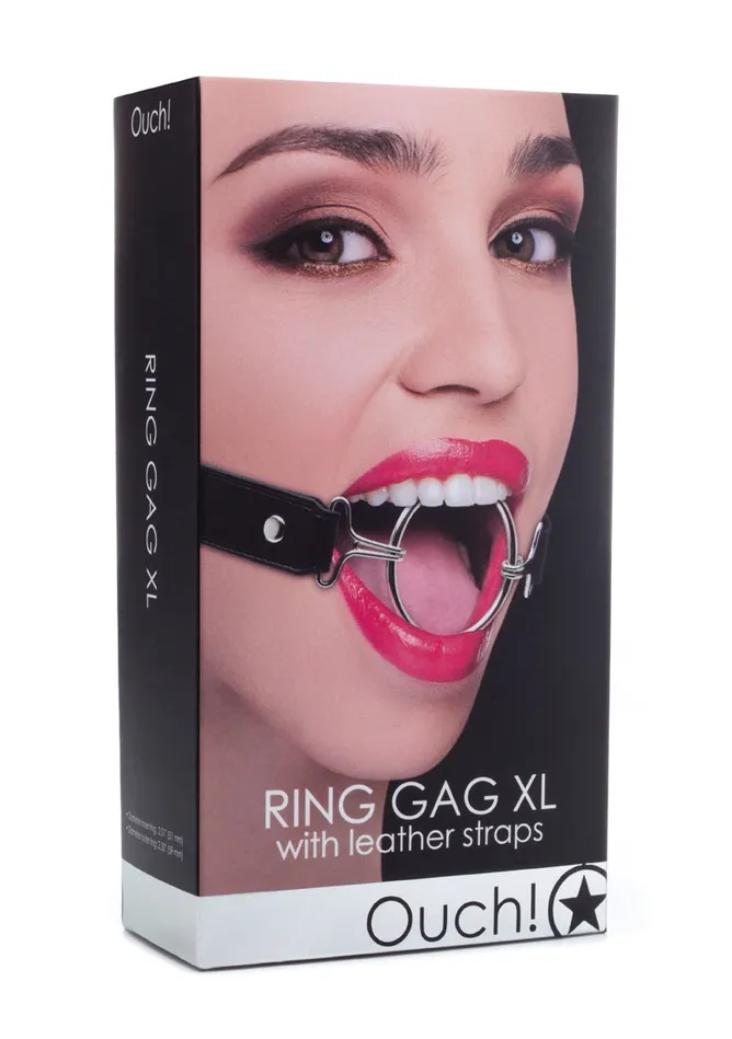 Anal Ring Gag XL Black Shots Ouch