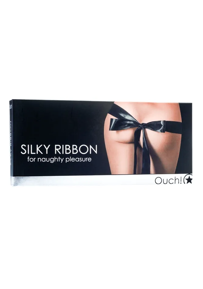 Anal Shots Ouch Silky Ribbon Black