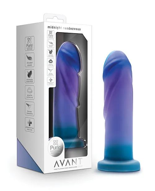 Blush Avant Midnight Rendezvous Silicone Dildo Ocean Blue Blush Novelties Dildos