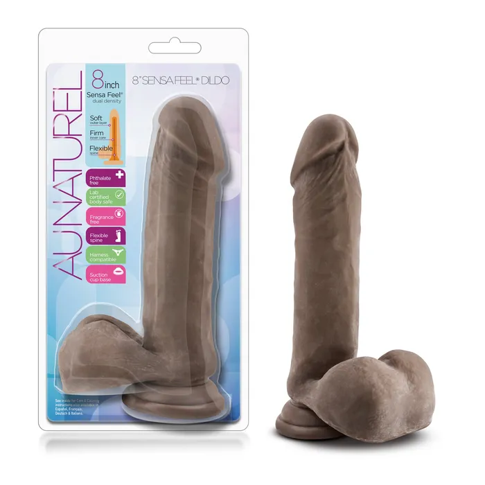 Blush Novelties Dildos Au Naturel 8 Sensa Feel Dildo Chocolate