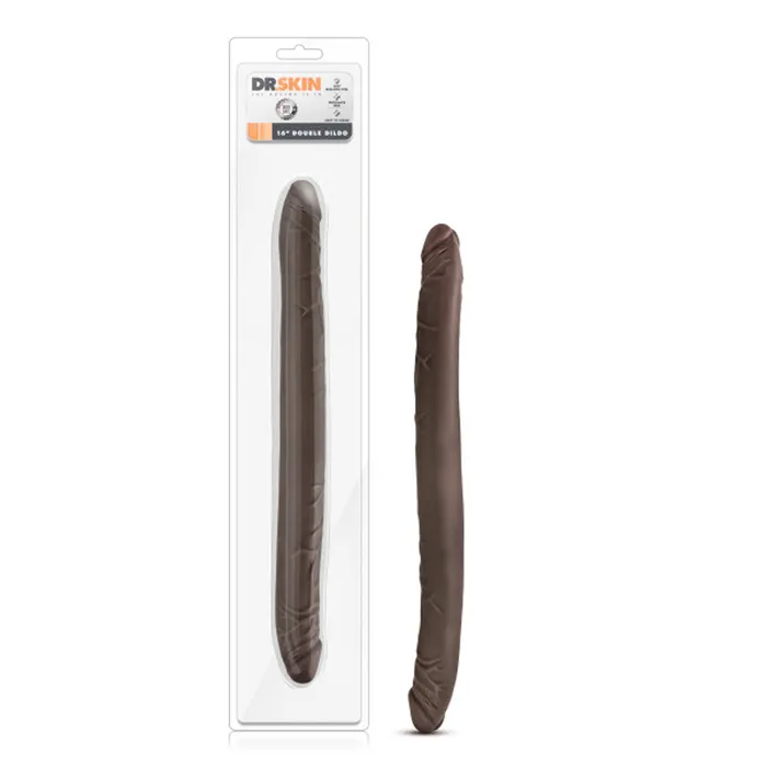 Blush Novelties Dildos Dr Skin 16 Inch Double Dildo Chocolate