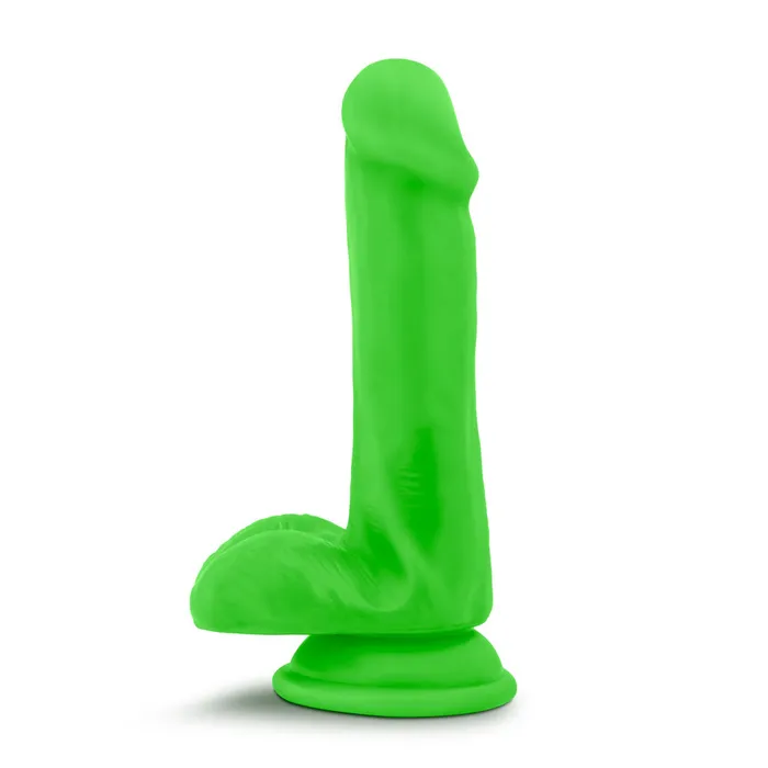 Blush Novelties Dildos Neo 6 Inch Dual Density Cock With Balls Neon Green