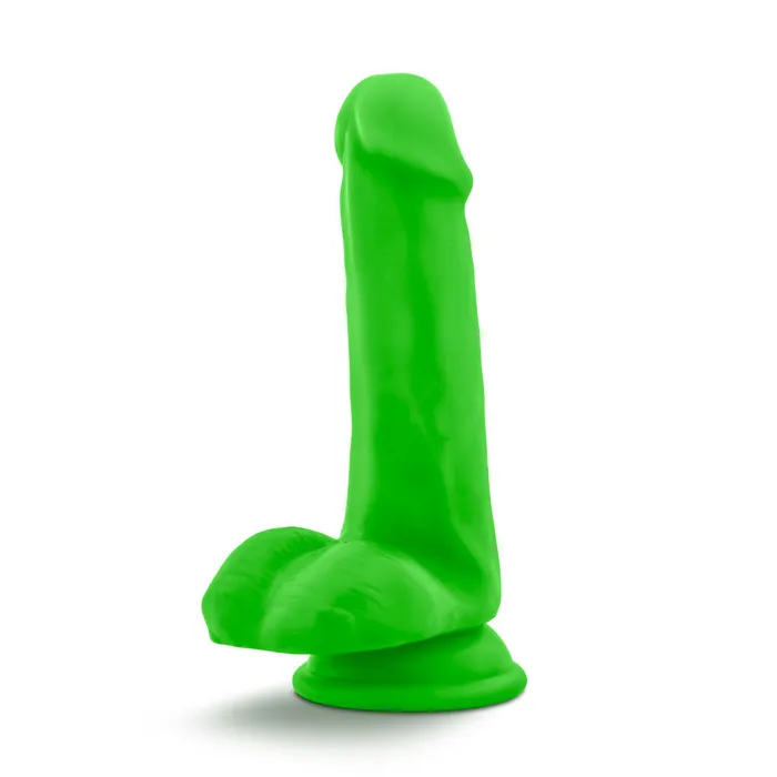 Blush Novelties Dildos Neo 6 Inch Dual Density Cock With Balls Neon Green