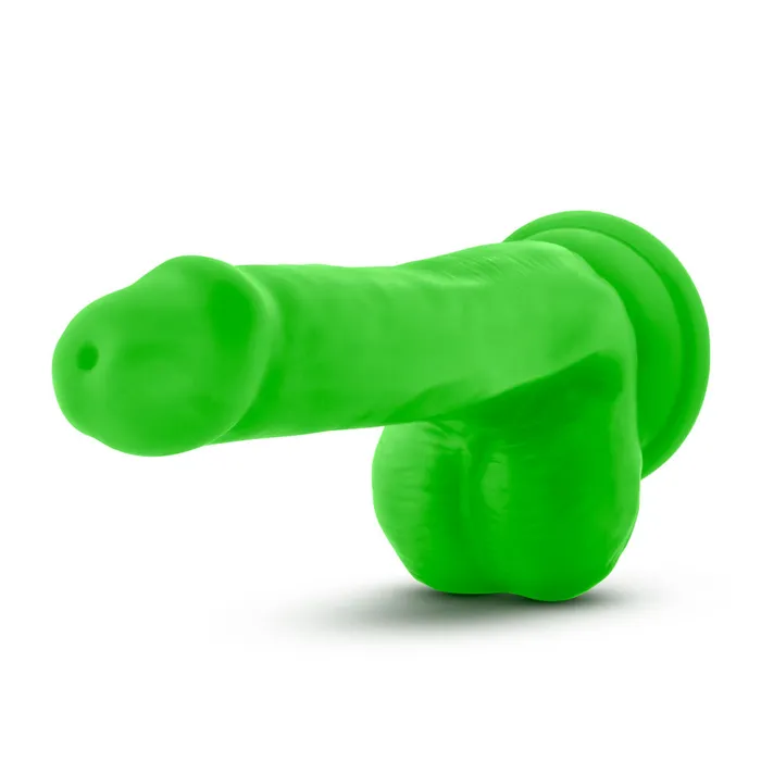 Blush Novelties Dildos Neo 6 Inch Dual Density Cock With Balls Neon Green