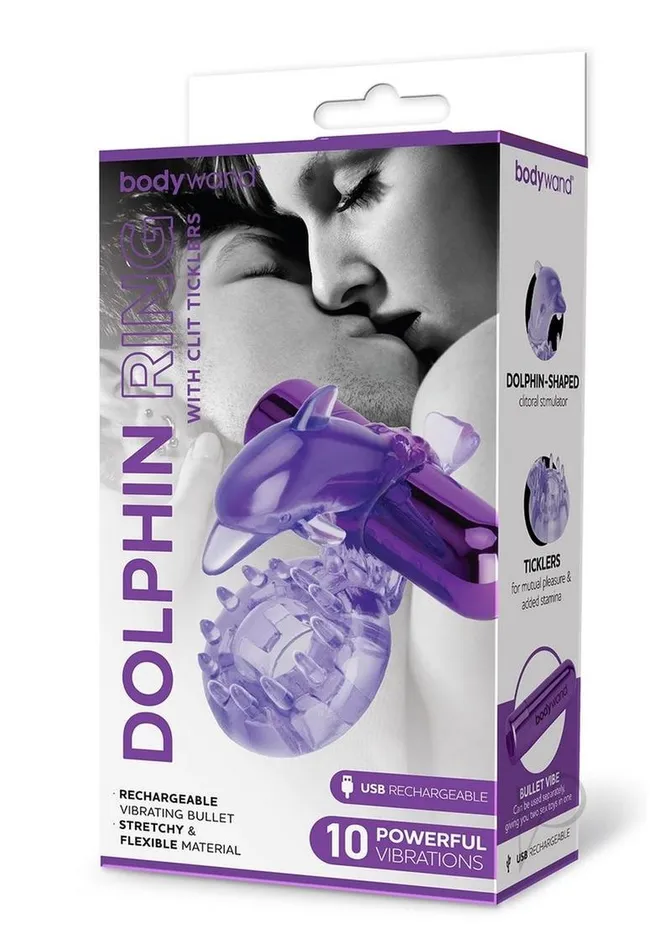 Bodywand Female Sex Toys Bodywand Rechargeable Silicone Dancing Dolphin Ring