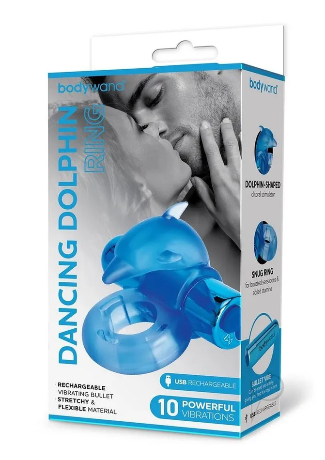 Bodywand Female Sex Toys Bodywand Rechargeable Silicone Dancing Dolphin Ring