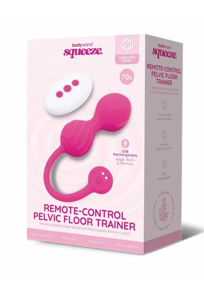 Bodywand Female Sex Toys Bodywand Squeeze Remote Control Rechargeable Silicone Pelvic Floor Trainer Weighted 70g