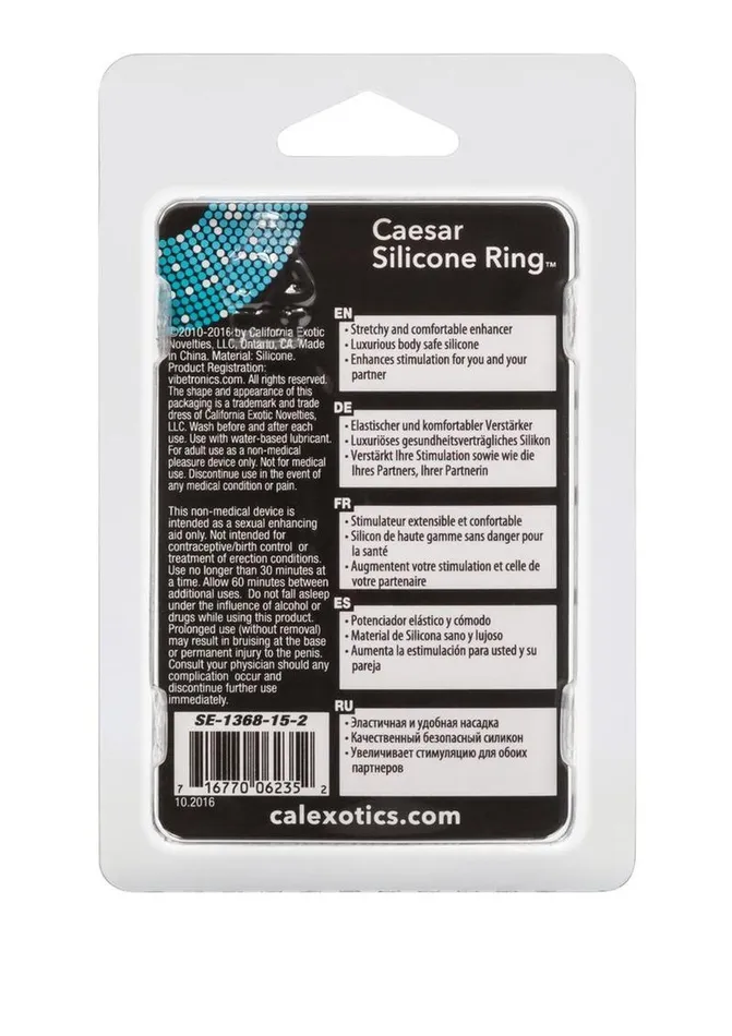 Caesar Silicone Cock Ring Rings Male Sex Toys