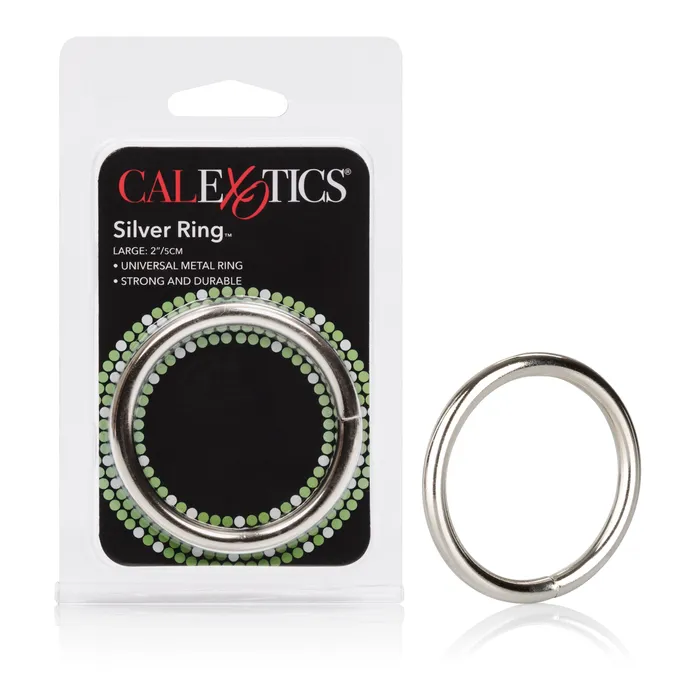 California Exotic Male Sex Toys Silver Ring Large