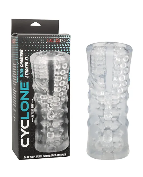 California Exotic Novelties Male Sex Toys Cyclone Dual Chamber Stroker XL Clear