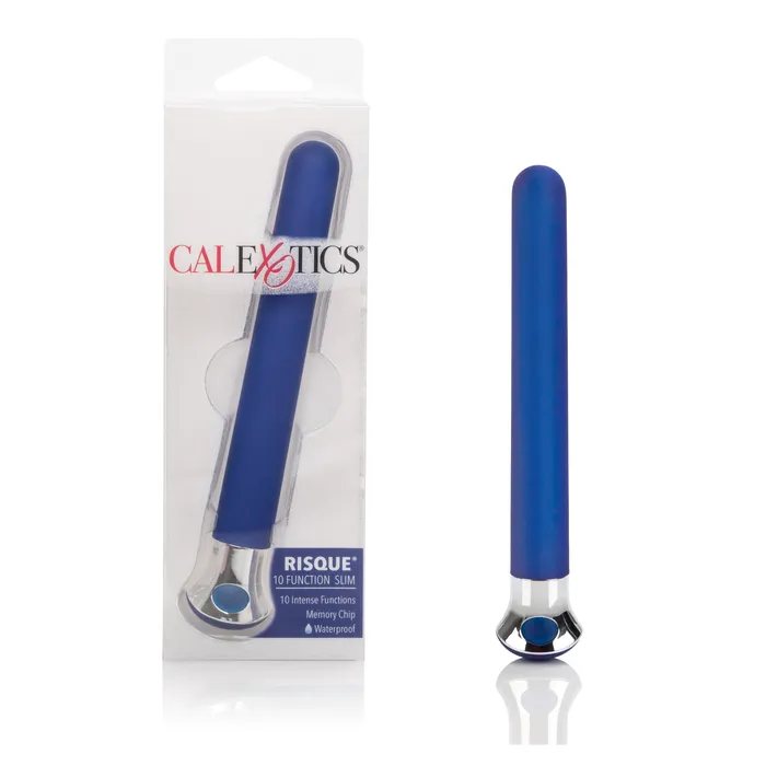 California Exotic Vibrators 10Function Risque Slim Blue