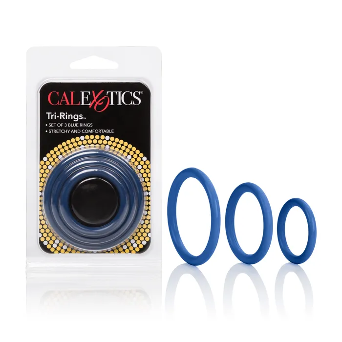 California Exotic Vibrators TriRings Blue