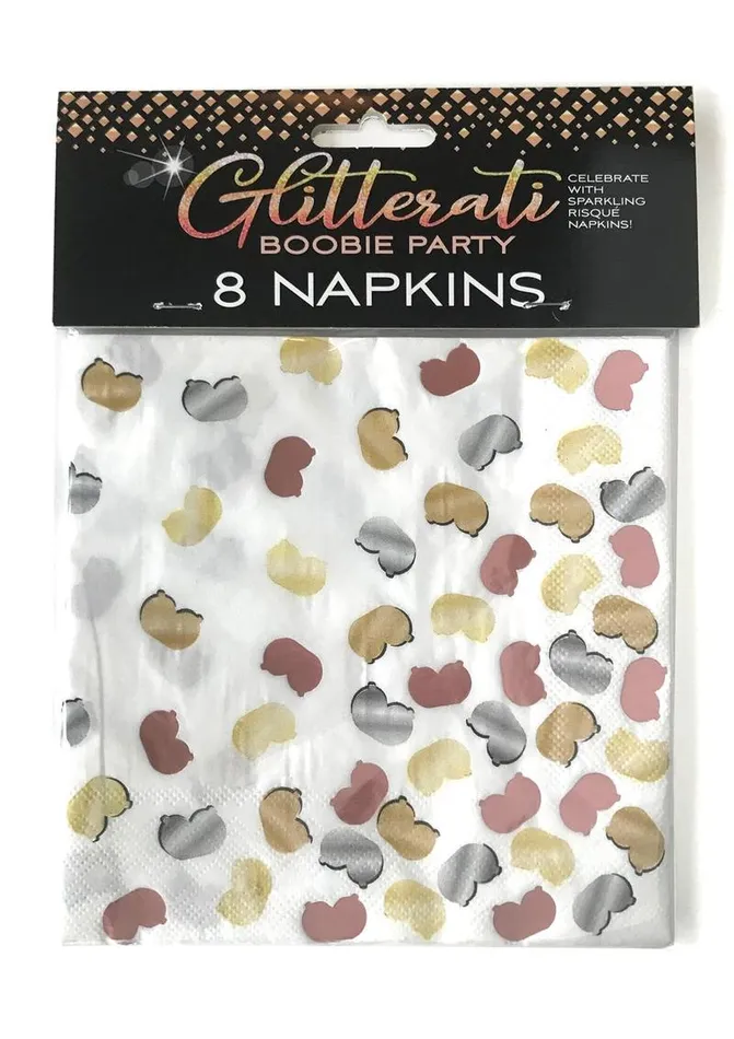 Candyprints Party Vibrators Glitterati Boobie Party Napkins