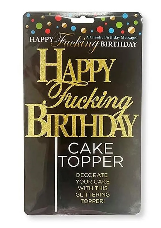 Candyprints Party Vibrators Happy Fing Birthday Cake Topper