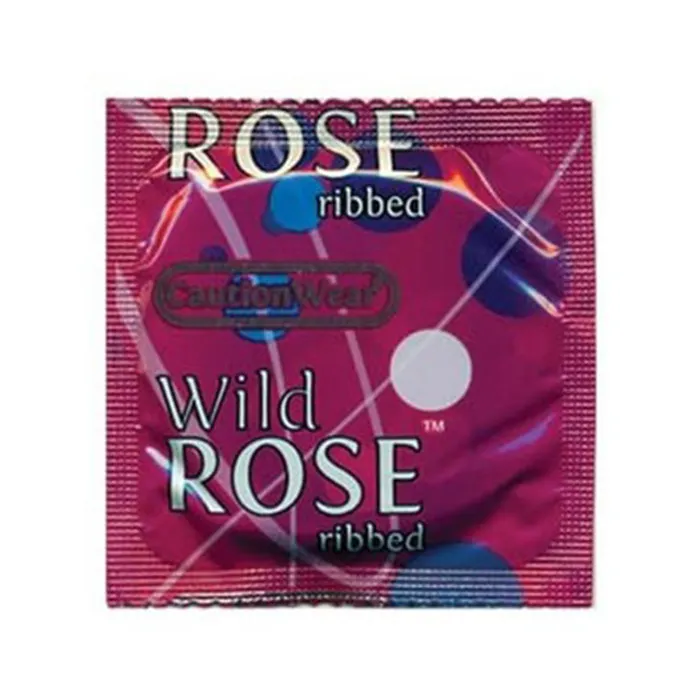 Caution Wear Wild Rose Condom Caution Wear Vibrators