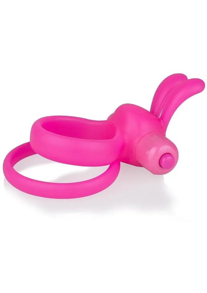 Charged Ohare XL Silicone USB Rechargeable Wearable Rabbit Vibrating Cock Ring Pink Individual Charged Male Sex Toys