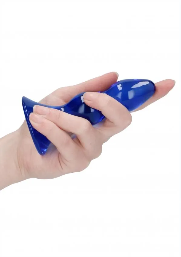 Chrystalino Pleaser Blue Glass Butt Plug by Chrystalino Anal