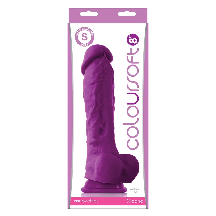 Coloursoft 8 Soft Dildo Purple nsnovelties Dildos