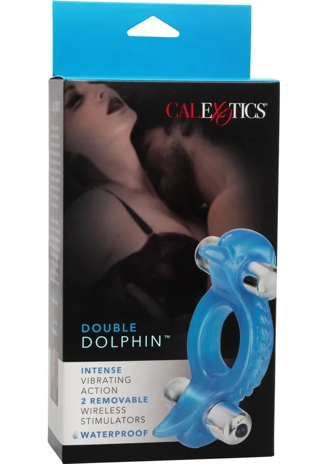 Couples Couples Enhancers Double Dolphin Vibrating Cock Ring with Clitoral Stimulation