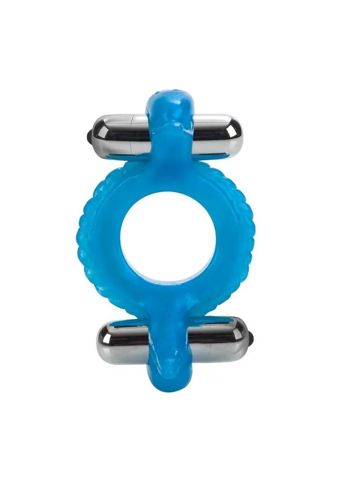 Couples Couples Enhancers Double Dolphin Vibrating Cock Ring with Clitoral Stimulation