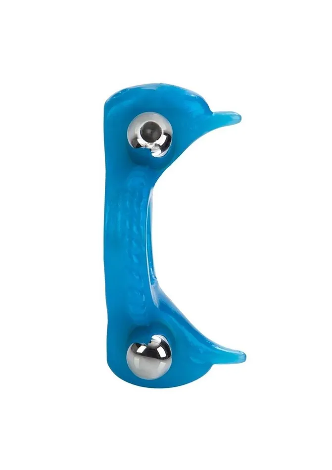 Couples Couples Enhancers Double Dolphin Vibrating Cock Ring with Clitoral Stimulation