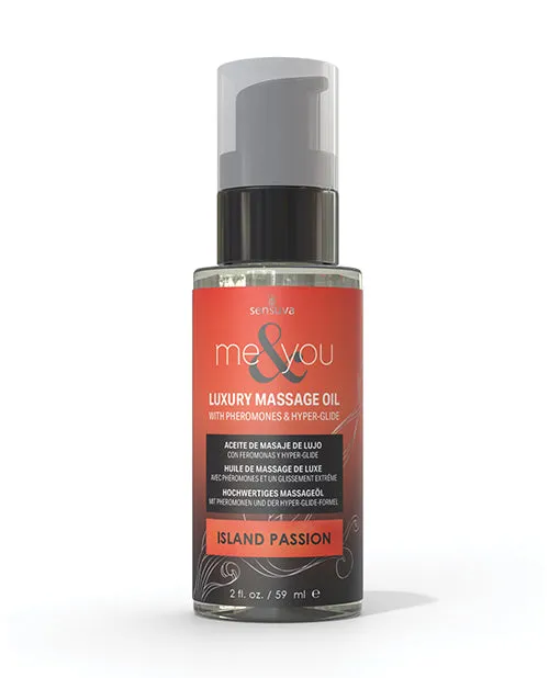 Couples Sensuva Me You Massage Oil 2 oz Island Passion Sensuva Valencia Naturals