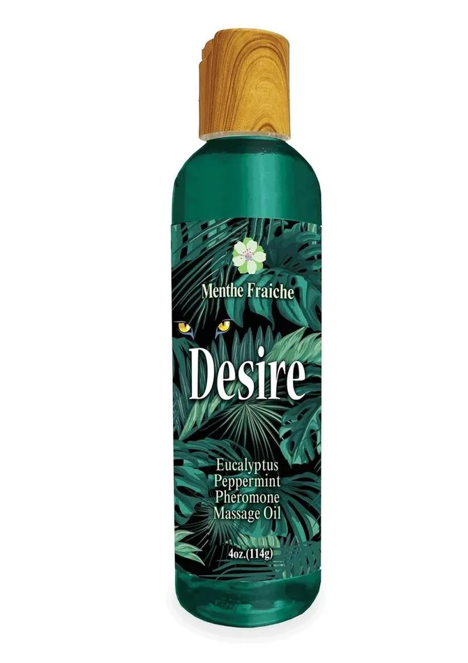 Desire by Little Genie Couples Desire Pheromone Massage Oil 4oz EucalyptusPeppermint