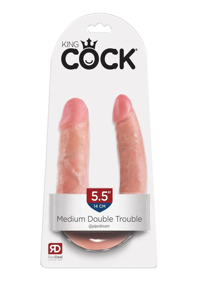 Dildos King Cock King Cock UShaped Medium Double Trouble Dildo