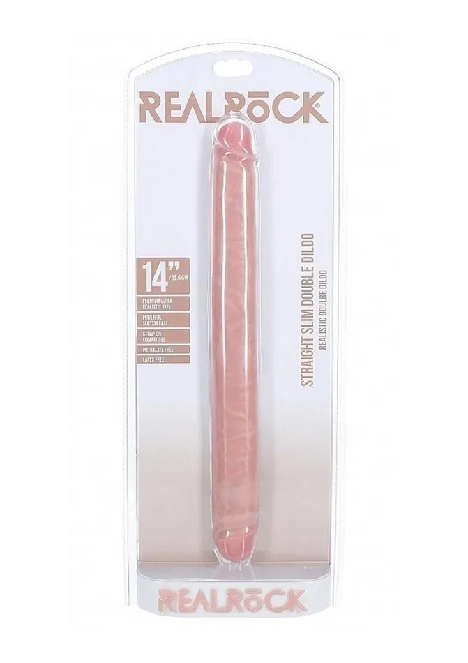 Dildos Real Rock Realrock Realistic Skin Slim Double Ended Dong