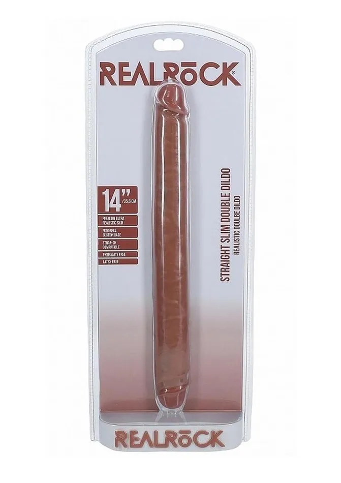 Dildos Real Rock Realrock Realistic Skin Slim Double Ended Dong