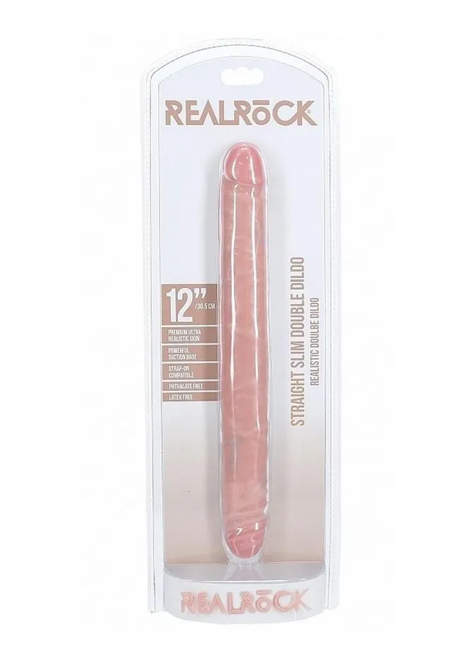 Dildos Real Rock Realrock Realistic Skin Slim Double Ended Dong