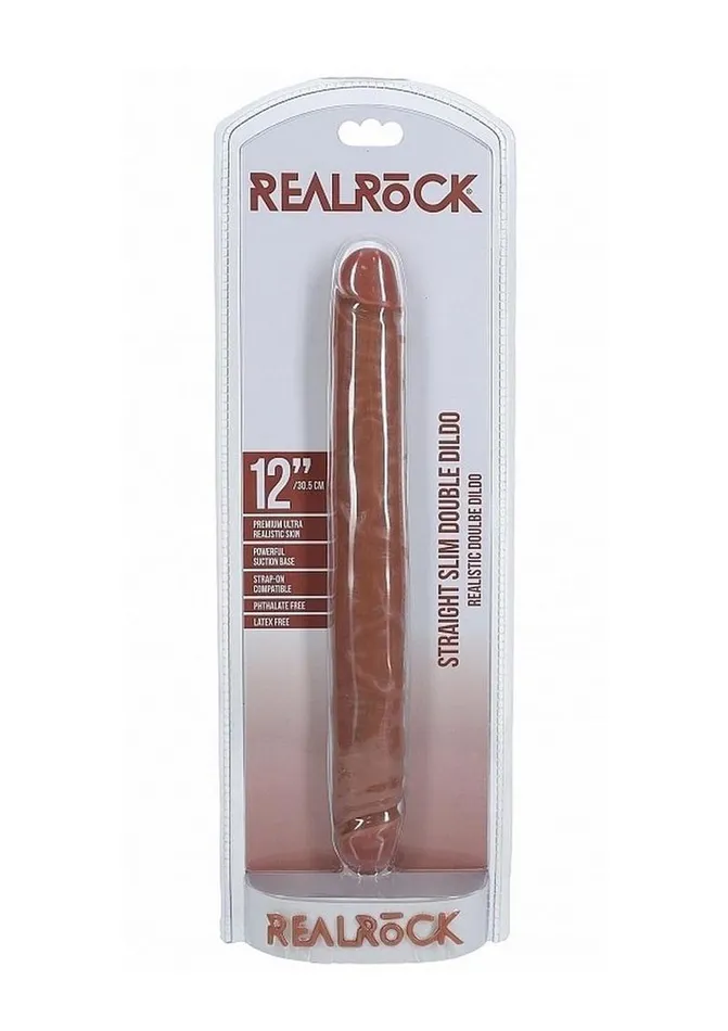 Dildos Real Rock Realrock Realistic Skin Slim Double Ended Dong