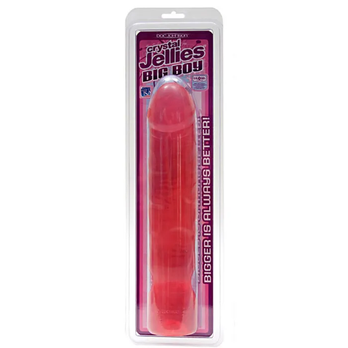 Doc Johnson Crystal Jellies Big Boy Pink 12in Doc Johnson Dildos