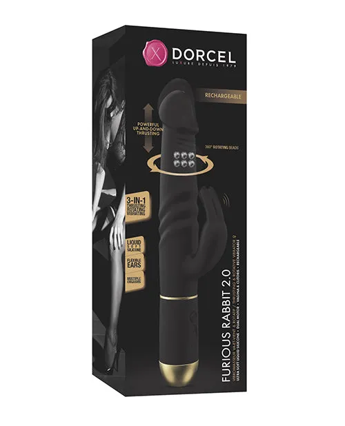 Dorcel Thrusting Spinning Furious Rabbit 20 Black Lovely Planet Vibrators