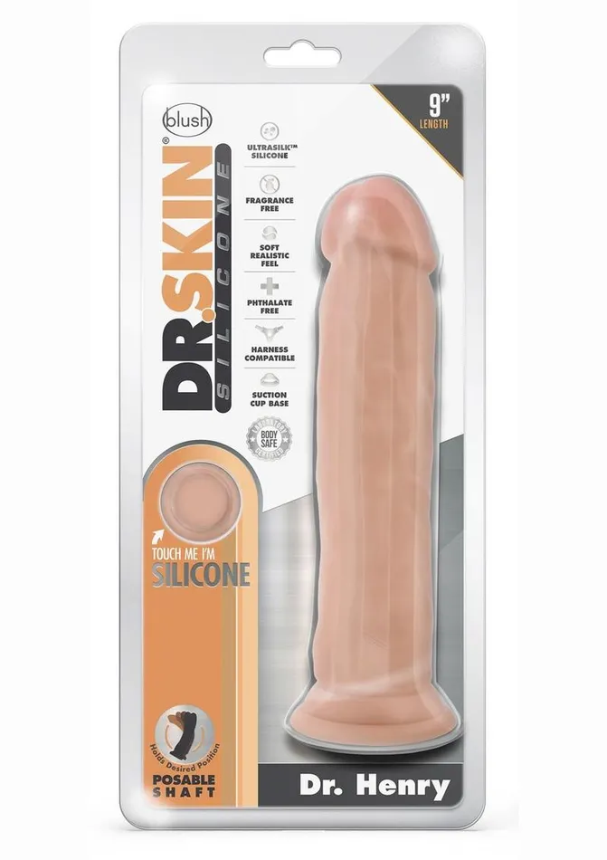 Dr Skin Silicone Dr Henry Dildo with Suction Cup Dr Skin Female Sex Toys