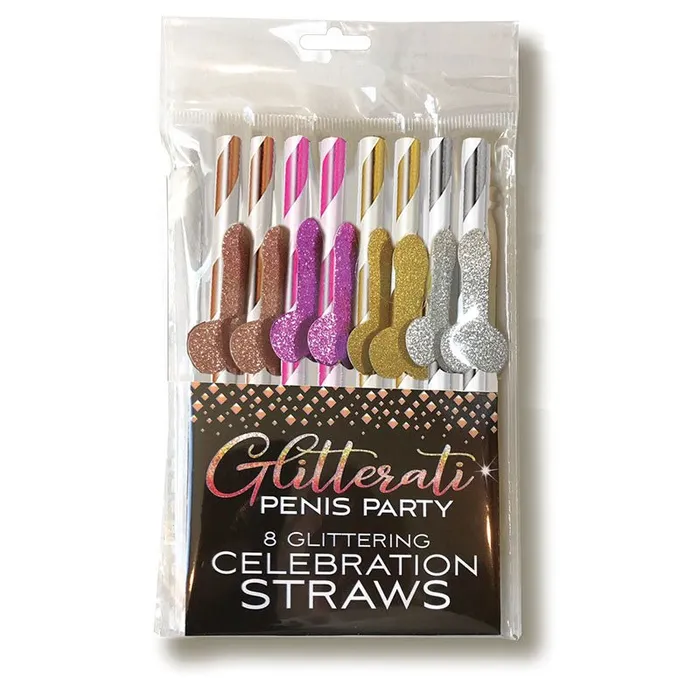 Enhancers Glitterati Celebration Party Straws 8 Pack Little Genie