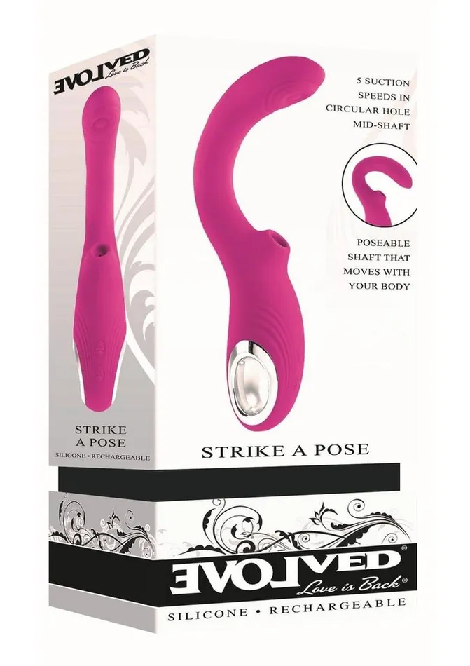 Evolved Female Sex Toys Strike A Pose Rechargeable Silicone Dual Vibrator