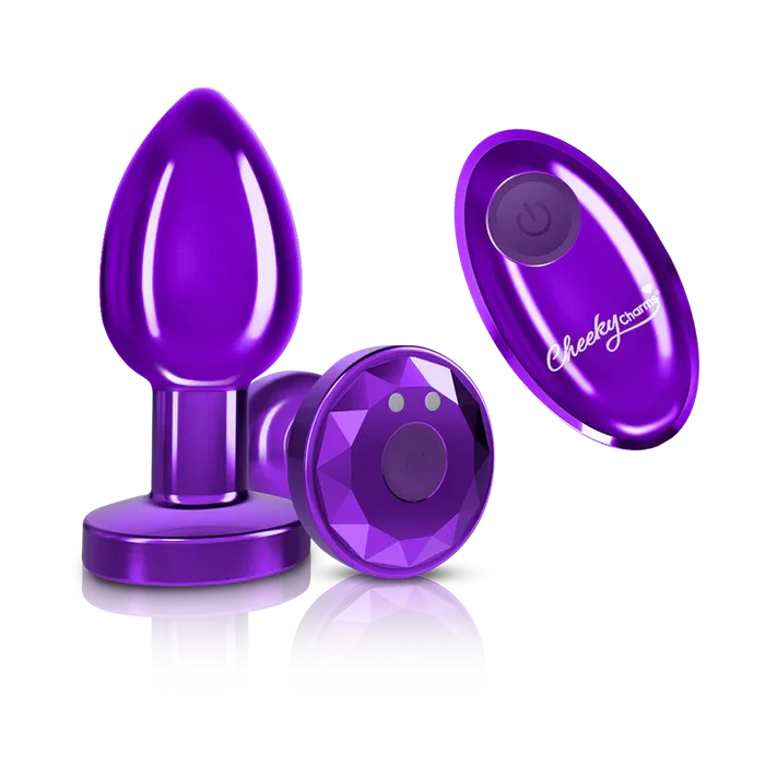 Female Sex Toys Cheeky Charms Vibrating Metal Butt Plug with Remote Control Viben