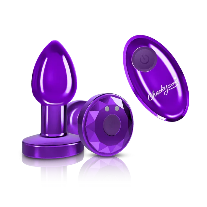 Female Sex Toys Cheeky Charms Vibrating Metal Butt Plug with Remote Control Viben