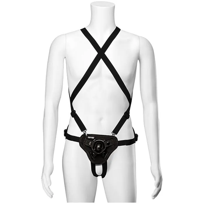 Female Sex Toys Doc Johnson VacULock Suspender Harness With Plug Black