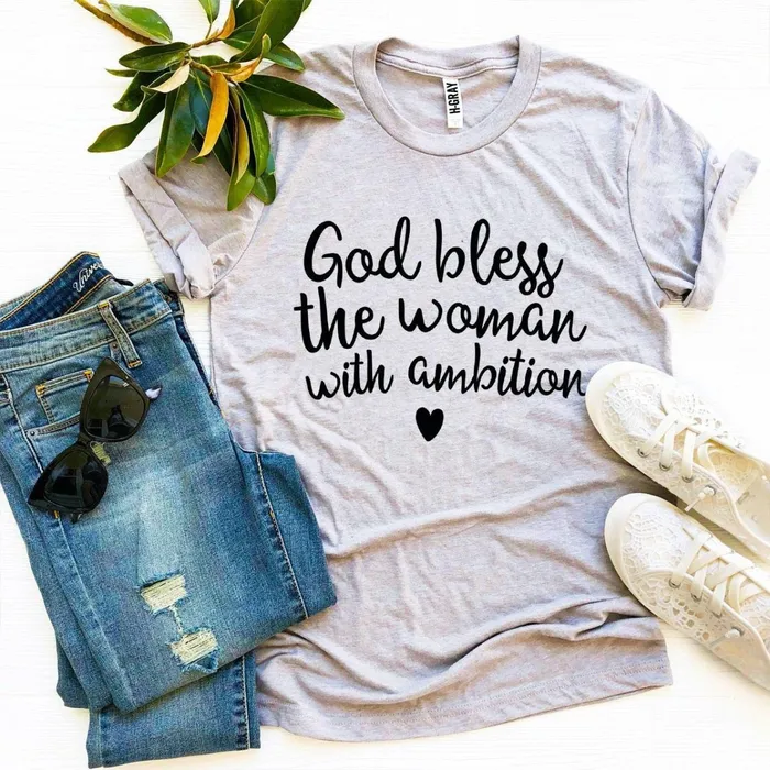 Female Sex Toys God Bless The Woman With Ambition Tshirt Agate