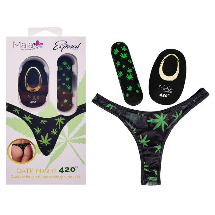 Female Sex Toys Maia Toys Maia DATE NIGHT 420 PANTY VIBE SM with Black USB Rechargeable Bullet Remote