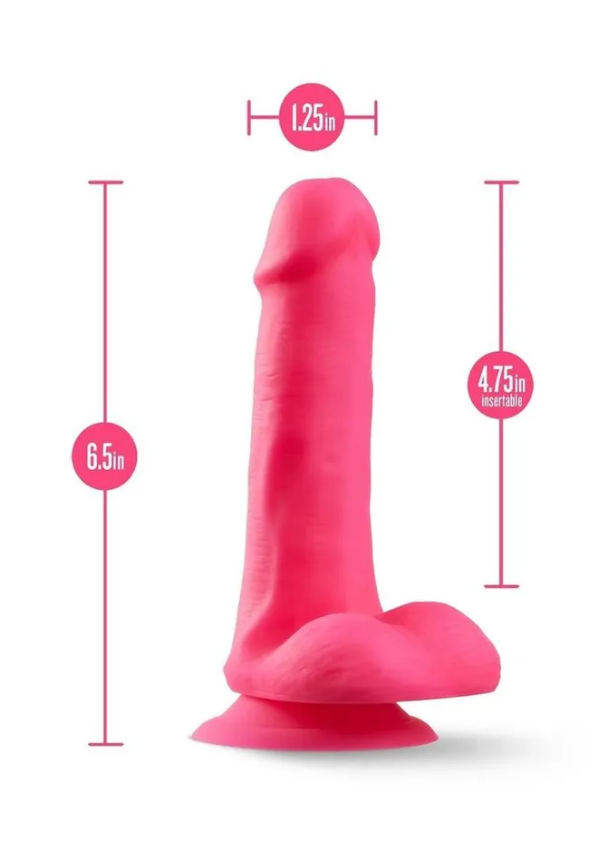 Female Sex Toys Neo Elite Neo Elite Silicone Dual Density Dildo with Balls